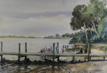 Painting titled "Spanish Point Ospre…" by Vincent Monluc, Original Artwork, Watercolor