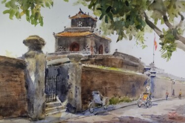 Painting titled "Imperial City 02- H…" by Vincent Monluc, Original Artwork, Watercolor
