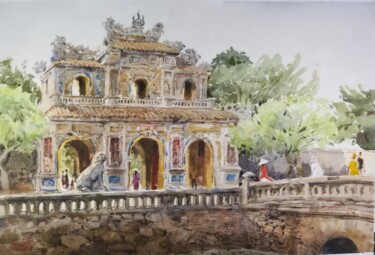 Painting titled "Imperial City Entra…" by Vincent Monluc, Original Artwork, Watercolor