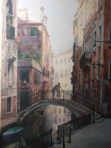Peinture intitulée "Ponte Tetta" par Vincent Monluc, Œuvre d'art originale, Aquarelle