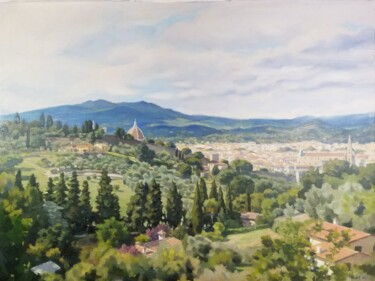 Painting titled "Florence" by Vincent Monluc, Original Artwork, Oil