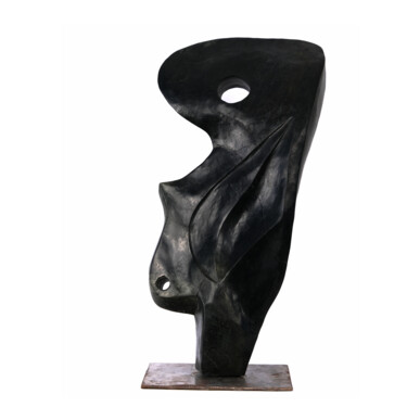 Sculpture titled "Visage caché" by Vincent Ochs, Original Artwork, Stone
