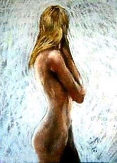 Painting titled "Nude" by Vincent Of Houston, Original Artwork, Oil