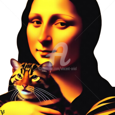 Digital Arts titled ""the bengal of the…" by Vincent Oriol, Original Artwork, Photo Montage Mounted on Aluminium
