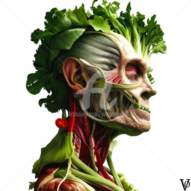 Arte digital titulada ""Vegetal" Floral sé…" por Vincent Oriol, Obra de arte original, Pintura Digital