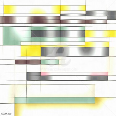 Digitale Kunst mit dem Titel "Série GEO3" von Vincent Oriol, Original-Kunstwerk, Digitale Malerei