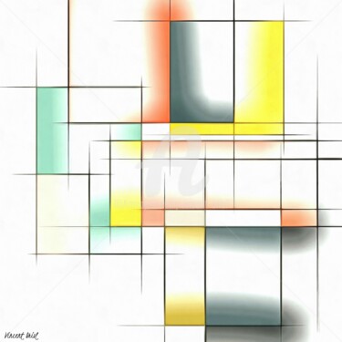 Digitale Kunst mit dem Titel "Série GEO5" von Vincent Oriol, Original-Kunstwerk, Digitale Malerei