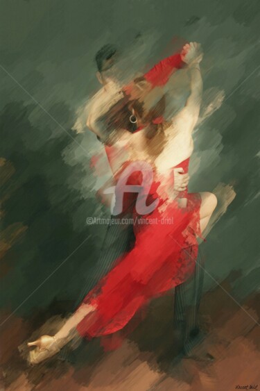 Digital Arts titled "Hors série " Tango…" by Vincent Oriol, Original Artwork, Digital Painting