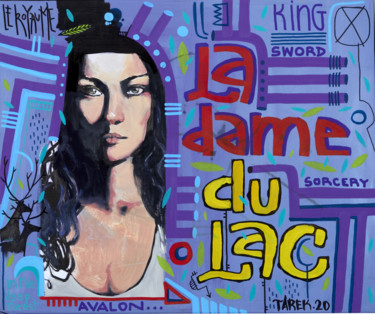 Peinture intitulée "La dame du lac" par Vincent Pompetti, Œuvre d'art originale, Acrylique