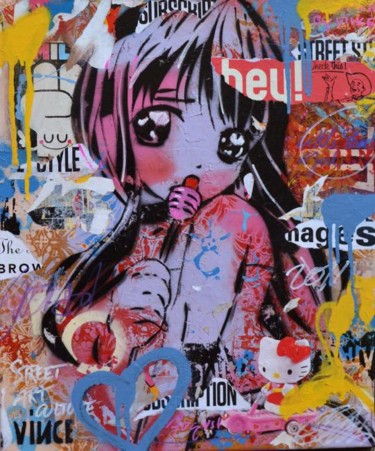 Peinture intitulée "Little street girl" par Vincent Richeux, Œuvre d'art originale