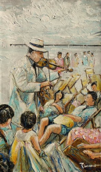 Painting titled "Sur un air de violon" by Vincent Richeux, Original Artwork