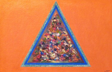 Painting titled "Triangle" by Vincent Schurck, Original Artwork, Acrylic Mounted on Wood Panel