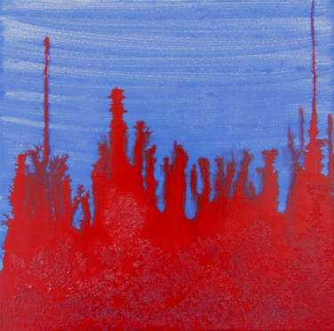Peinture intitulée "Rouge désert" par Vincent Sébart, Œuvre d'art originale, Acrylique