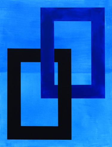 Peinture intitulée "Alliance bleue" par Vincent Sébart, Œuvre d'art originale, Acrylique Monté sur Châssis en bois