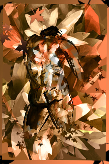 Arts numériques intitulée ""AUTOMNE n°2"" par Soy:), Œuvre d'art originale, Peinture numérique