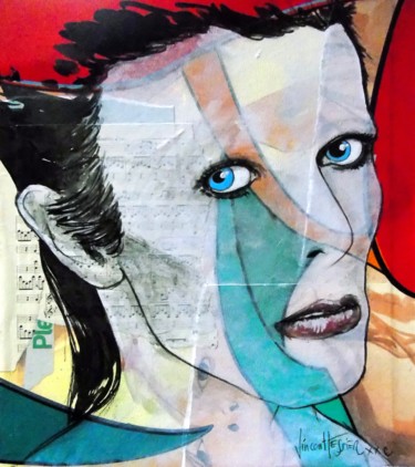 Peinture intitulée "Bowie 3" par Vincent Tessier Xxc, Œuvre d'art originale, Acrylique