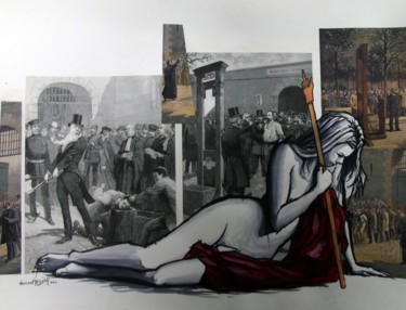 Painting titled "république" by Vincent Tessier Xxc, Original Artwork, Acrylic