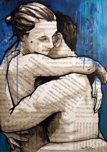 Malerei mit dem Titel "couple 2" von Vincent Tessier Xxc, Original-Kunstwerk, Acryl
