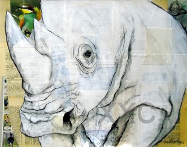 Peinture intitulée "rino 1" par Vincent Tessier Xxc, Œuvre d'art originale, Acrylique