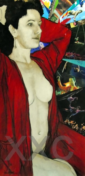 Malerei mit dem Titel "sant" von Vincent Tessier Xxc, Original-Kunstwerk, Acryl
