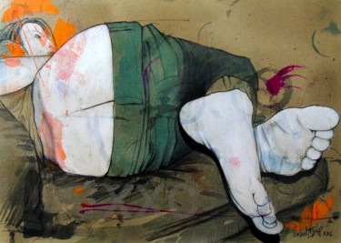 Malerei mit dem Titel "sans jean" von Vincent Tessier Xxc, Original-Kunstwerk, Tinte
