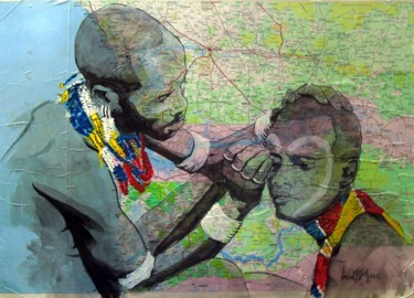 Painting titled "Sénégal 2" by Vincent Tessier Xxc, Original Artwork, Acrylic