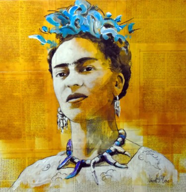 Peinture intitulée "Frida" par Vincent Tessier Xxc, Œuvre d'art originale, Acrylique