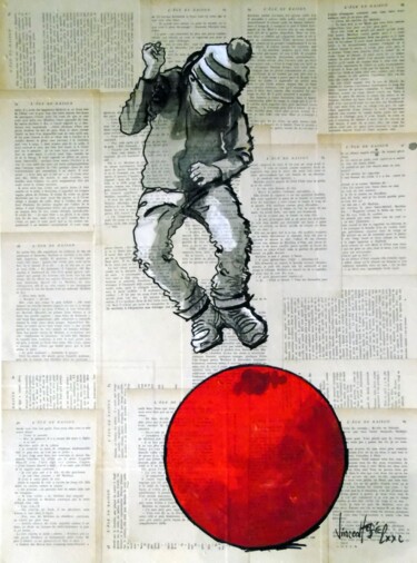 Malerei mit dem Titel "enfant 8" von Vincent Tessier Xxc, Original-Kunstwerk, Acryl