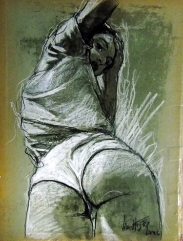 Malerei mit dem Titel "elle 5" von Vincent Tessier Xxc, Original-Kunstwerk, Wachs
