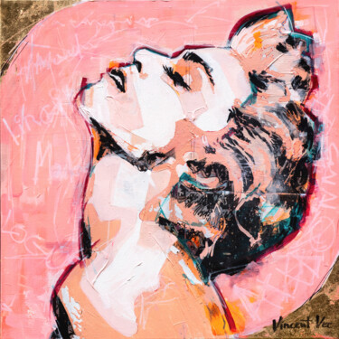 Painting titled "Pink Madonna Iconic…" by Vincent Vee, Original Artwork, Acrylic