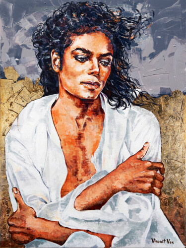 Peinture intitulée "Michael: The Legend…" par Vincent Vee, Œuvre d'art originale, Acrylique