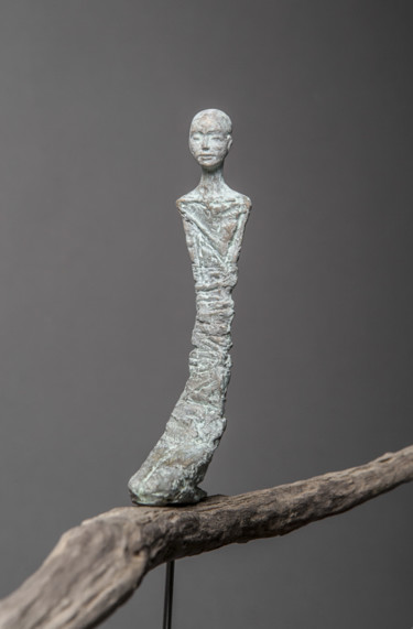 Sculpture titled "Bouddha-souffrant" by Vincent Vergone, Original Artwork, Mixed Media