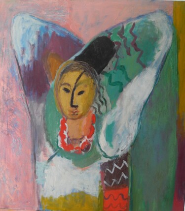 Painting titled "Native Woman" by Vincent Villars, Original Artwork, Oil