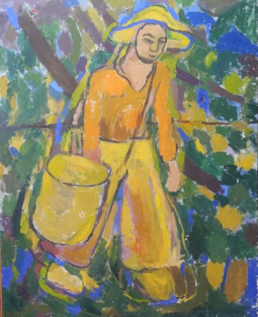 Painting titled "Mai Chau" by Vincent Villars, Original Artwork, Oil