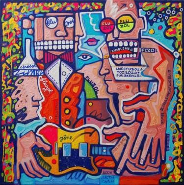 Painting titled "FLU ZOL" by Vincent Arcache, Original Artwork, Oil