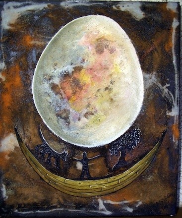Peinture intitulée "Sous la lune..." par Vincent Cassagne, Œuvre d'art originale