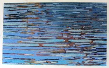 Peinture intitulée "Reflet d'eaux du po…" par Vincent Chaulet, Œuvre d'art originale, Pastel