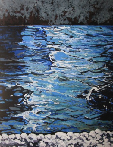 Peinture intitulée "Reflet d'eaux Prome…" par Vincent Chaulet, Œuvre d'art originale, Acrylique