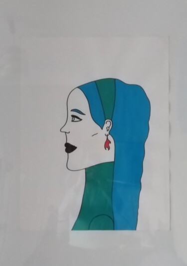 Peinture intitulée "Abused Woman" par Vincent Cheikh, Œuvre d'art originale, Acrylique