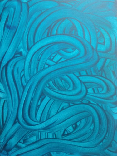 Painting titled "Serpents" by Vincent Cheikh, Original Artwork, Acrylic