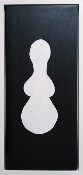 Картина под названием "Nu Blanc" - Vincent Cheikh, Подлинное произведение искусства, Акрил