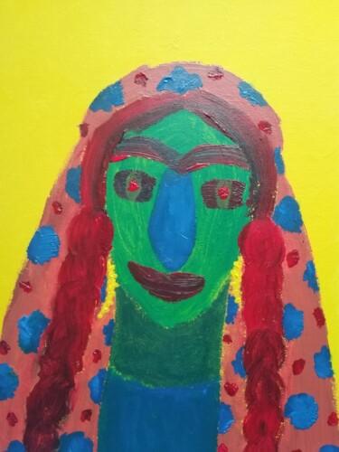 Malerei mit dem Titel "Femme Rom" von Vincent Cheikh, Original-Kunstwerk, Acryl