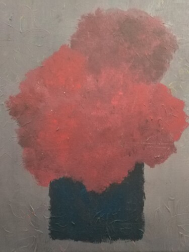 Painting titled "Fleurs Dans Un Vase" by Vincent Cheikh, Original Artwork, Gouache