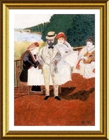 Pittura intitolato "Tribute to Renoir" da Vincent Consiglio, Opera d'arte originale, Altro