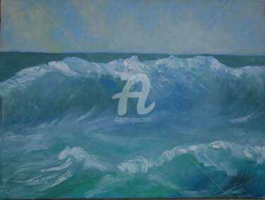 Pittura intitolato "the-first-wave.jpg" da Vincent Consiglio, Opera d'arte originale, Olio