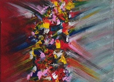 Painting titled "Coloris" by Vincent Kponton, Original Artwork, Acrylic