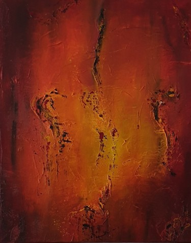 Painting titled "Abstrait 5" by Vincent Kponton, Original Artwork, Acrylic