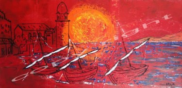 Peinture intitulée "collioure fauve" par Vincent Pulpito, Œuvre d'art originale, Huile