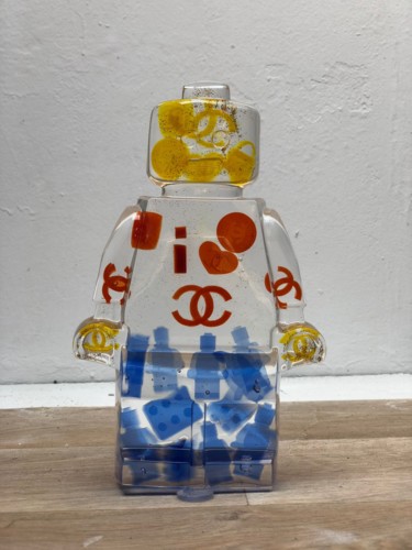 Sculpture titled "legoclusion N°19" by Vincent Sabatier (VerSus), Original Artwork, Mixed Media