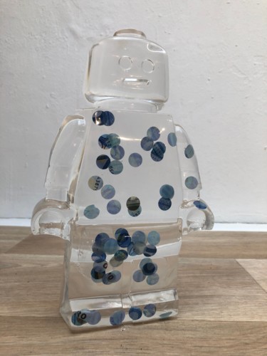 Sculpture titled "legoclusion N°1" by Vincent Sabatier (VerSus), Original Artwork, Mixed Media